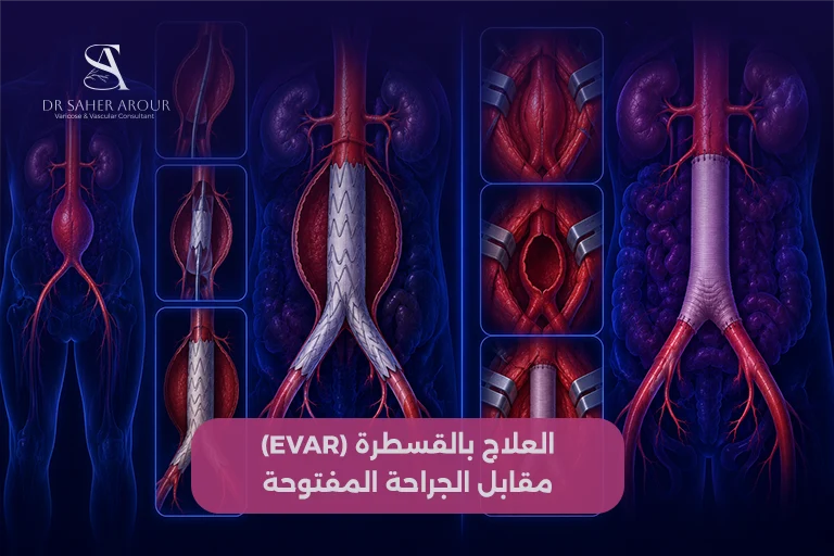 العلاج بالقسطرة (EVAR) مقابل الجراحة المفتوحة