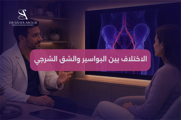 الاختلاف بين البواسير والشق الشرجي