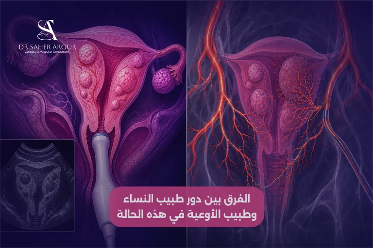 الفرق بين دور طبيب النساء وطبيب الأوعية في هذه الحالة
