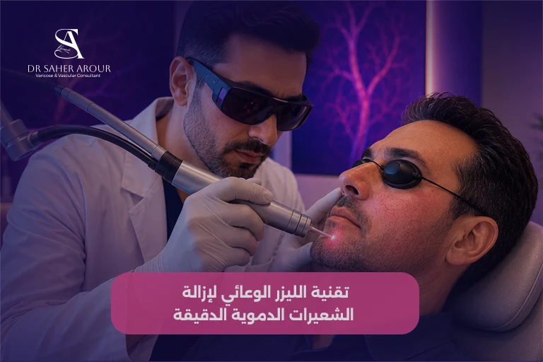 الليزر الوعائي للأوردة الحمراء الصغيرة