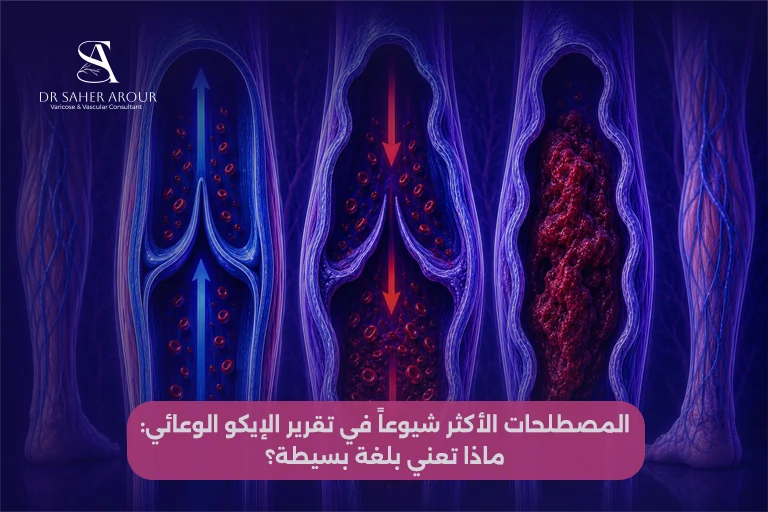 المصطلحات الأكثر شيوعاً في تقرير الإيكو الوعائي ماذا تعني بلغة بسيطة؟
