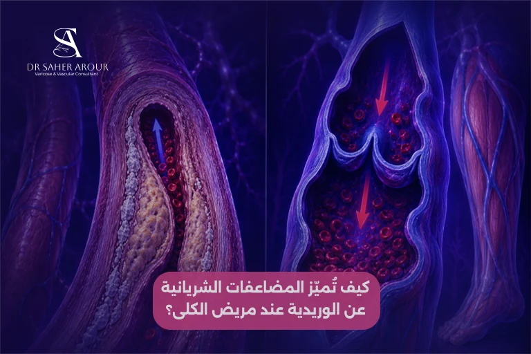 كيف تُميّز المضاعفات الشريانية عن الوريدية عند مريض الكلى؟