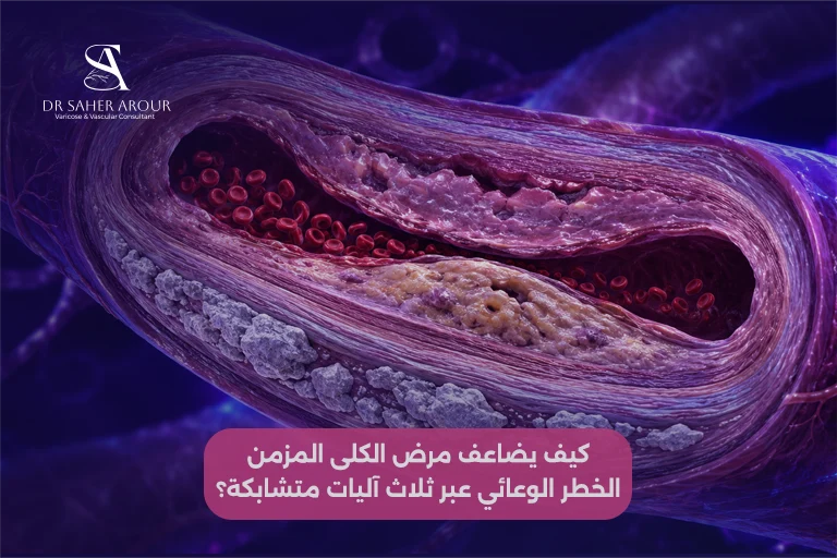 كيف يضاعف مرض الكلى المزمن الخطر الوعائي عبر ثلاث آليات متشابكة؟