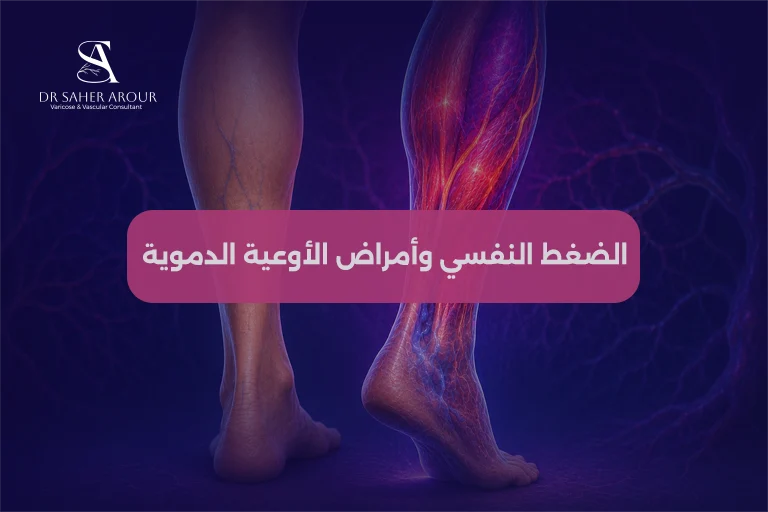 الضغط النفسي وأمراض الأوعية الدموية هل التوتر يُفاقم الدوالي