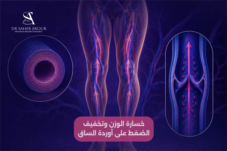 خسارة الوزن وتخفيف الضغط على أوردة الساق