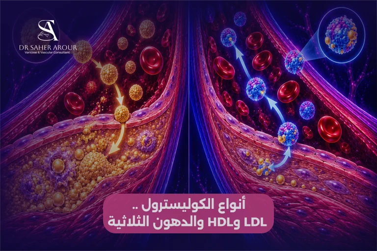 أنواع الكوليسترول .. LDL وHDL والدهون الثلاثية
