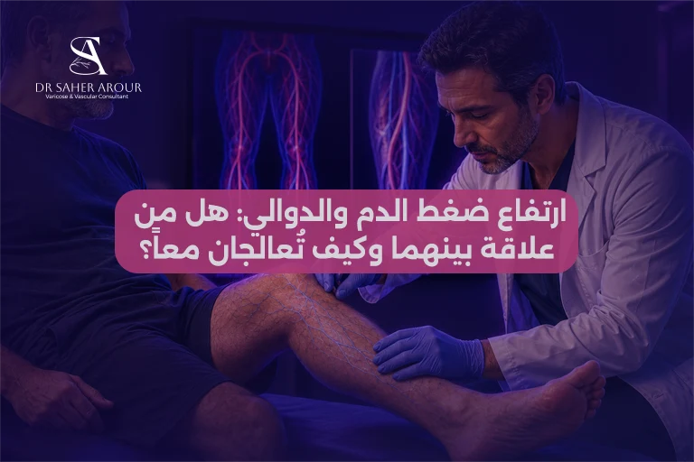 ارتفاع ضغط الدم والدوالي هل من علاقة بينهما وكيف تُعالجان معاً