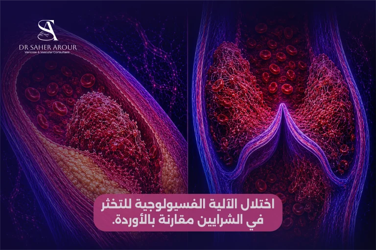 الآلية المرضية لماذا تختلف طبيعة الجلطة الشريانية عن الوريدية