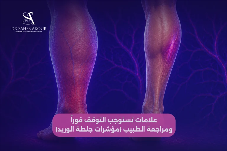 علامات تستوجب التوقف فوراً ومراجعة الطبيب مؤشرات جلطة الوريد